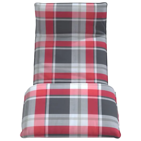 Șezlong Pliabil Carouri Roșii - 5 Poziții - Livrare Gratuită