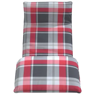 Șezlong Pliabil Carouri Roșii - 5 Poziții - Livrare Gratuită