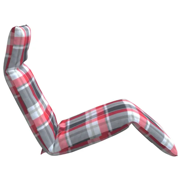 Șezlong Pliabil Carouri Roșii - 5 Poziții - Livrare Gratuită