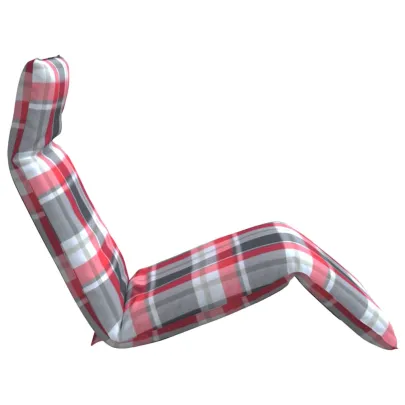 Șezlong Pliabil Carouri Roșii - 5 Poziții - Livrare Gratuită