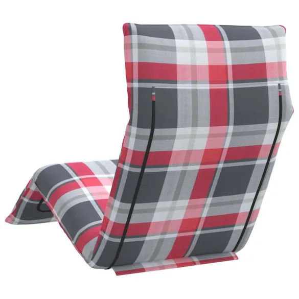 Șezlong Pliabil Carouri Roșii - 5 Poziții - Livrare Gratuită