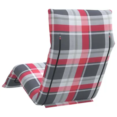 Șezlong Pliabil Carouri Roșii - 5 Poziții - Livrare Gratuită