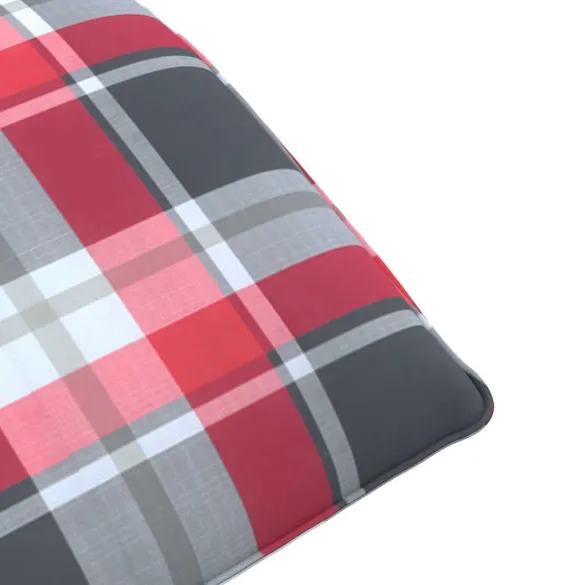 Șezlong Pliabil Carouri Roșii - 5 Poziții - Livrare Gratuită