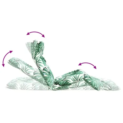 Șezlong Pliabil Oxford cu Model Frunze - Livrare Gratuită