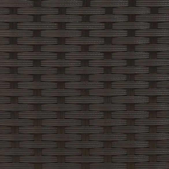 Șezlong cu Baldachin - Negru, Poliratan - Livrare Gratuită