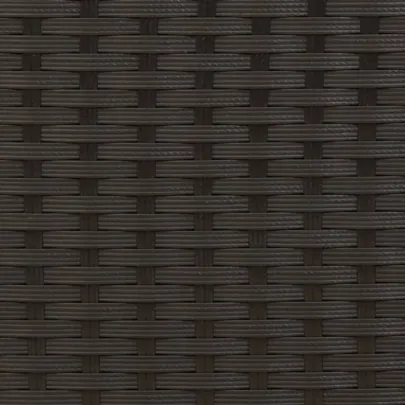 Șezlong cu Baldachin - Negru, Poliratan - Livrare Gratuită