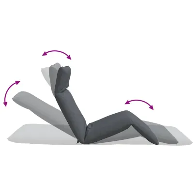 Șezlong Pliabil Antracit - 5 Poziții, Oxford, Livrare Gratuită