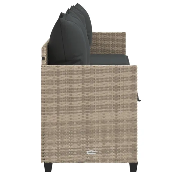 Șezlong cu Perne Gri - Mobilier Gradina Comfortabil