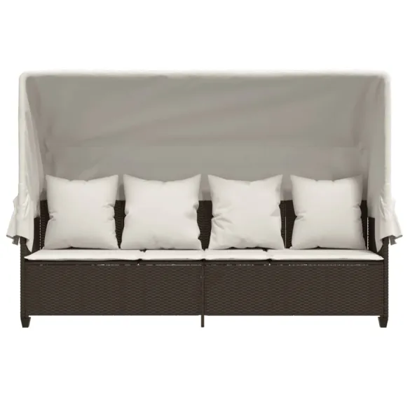 Șezlong cu Baldachin și Perne - Maro Poliratan | Livrare Gratuită