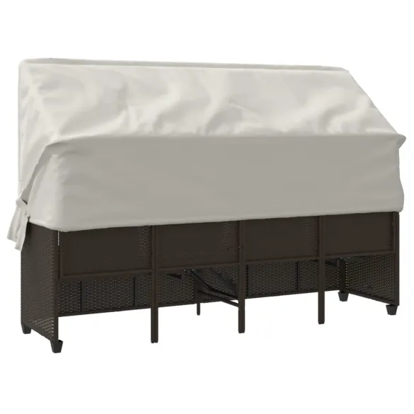 Șezlong cu Baldachin și Perne - Maro Poliratan | Livrare Gratuită