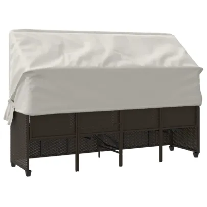 Șezlong cu Baldachin și Perne - Maro Poliratan | Livrare Gratuită