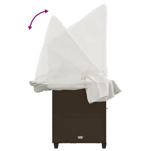 Șezlong cu Baldachin și Perne - Maro Poliratan | Livrare Gratuită