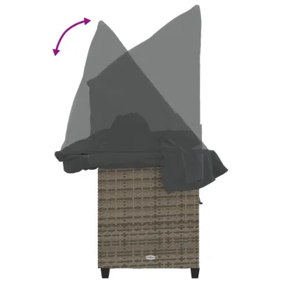 Șezlong cu Baldachin și Perne - Relaxare în Grădină