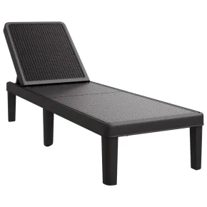 Șezlong Exterior Reglabil 4 Poziții - Negru, PP | Livrare Gratuită 2