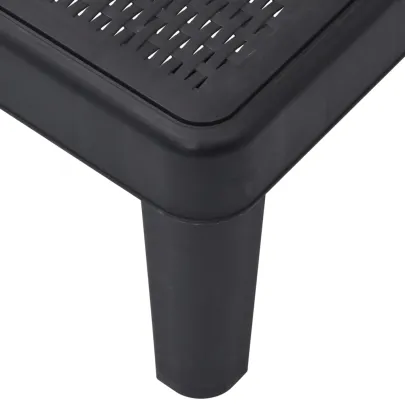 Șezlong Exterior Reglabil 4 Poziții - Negru, PP | Livrare Gratuită