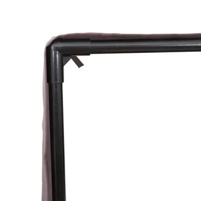 Șezlong Dublu cu Acoperiș și Perdele - Bej - Poliratan