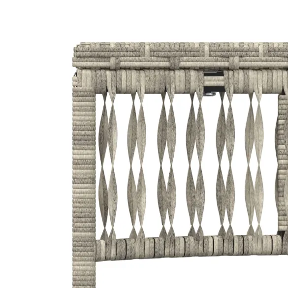 Set Șezlonguri cu Masă - Poliratan Gri - Livrare Gratuită