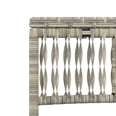 Set Șezlonguri cu Masă - Poliratan Gri - Livrare Gratuită