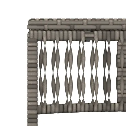 Șezlonguri cu Masă - Set 2 Buc - Poliratan - Gri