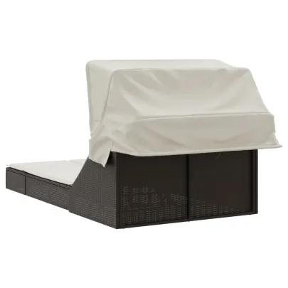 Șezlong Dublu cu Baldachin și Perne - Maro Poliratan