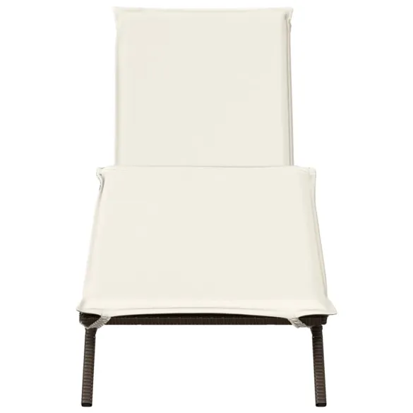 Șezlong Ratan PE cu Pernă - Comfort Maxim în Grădină