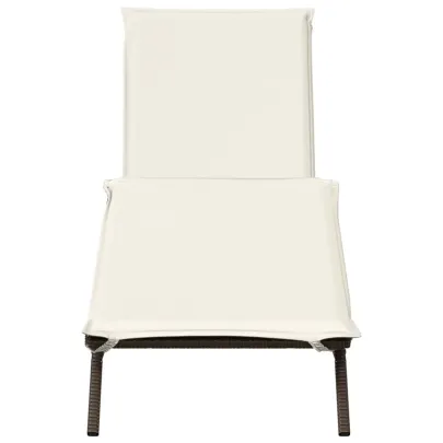 Șezlong Ratan PE cu Pernă - Comfort Maxim în Grădină