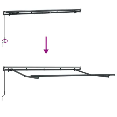 Cortină Retractabilă Manuală pentru Terasă și Grădină