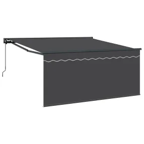 Cortină Retractabilă Manuală Antracit 350x250 cm - Umbră Perfectă 2