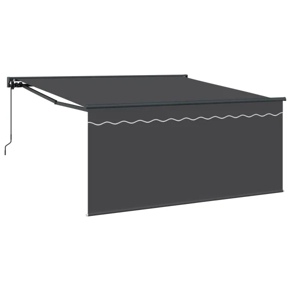 Cortină Retractabilă Manuală Antracit 350x250 cm - Umbră Perfectă