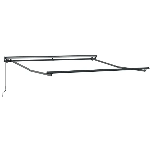 Cortină Retractabilă Manuală Antracit 350x250 cm - Umbră Perfectă