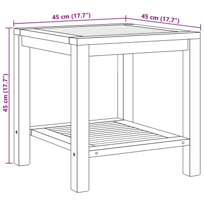 Masă Cafea Lemn Tec - 45x45x45 cm - Livrare Gratuită