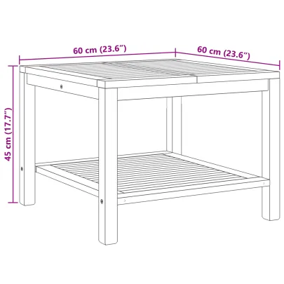Masă de Cafea Lemn Tec 60x60 cm - Gratis Livrare