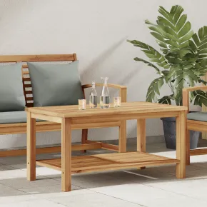 Masă de Cafea Lemn Masiv de Tec - 90x50x45 cm | Livrare Gratuită