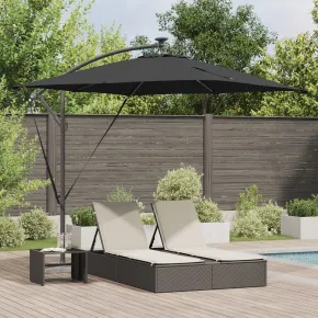 Parasol Banana Negru cu Brațe | Livrare Gratuită