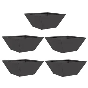 Set 5 Ghiveci Metalic Exterior Negru - Livrare Gratuita 2