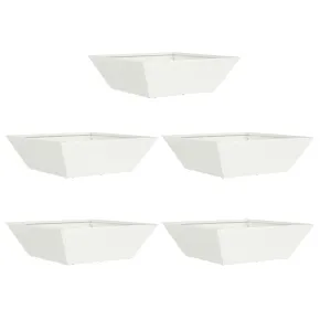 Set 5 Ghiveci Metalic Exterior - Alb | Livrare Gratuita 2