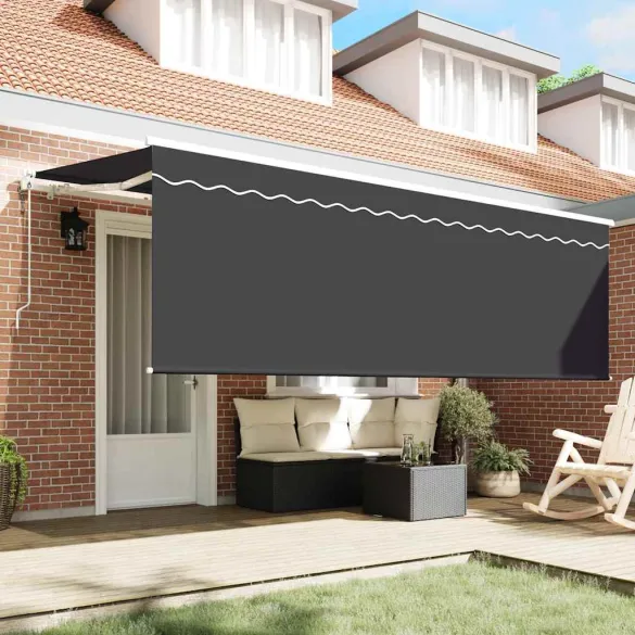 Cortină Retractabilă Antracit pentru Exterior - Livrare Gratuită