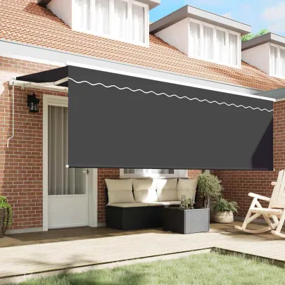 Cortină Retractabilă Antracit pentru Exterior - Livrare Gratuită