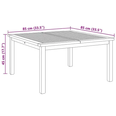 Masă Cafea Lemn Tec 85x85x45 cm - Livrare Gratuită