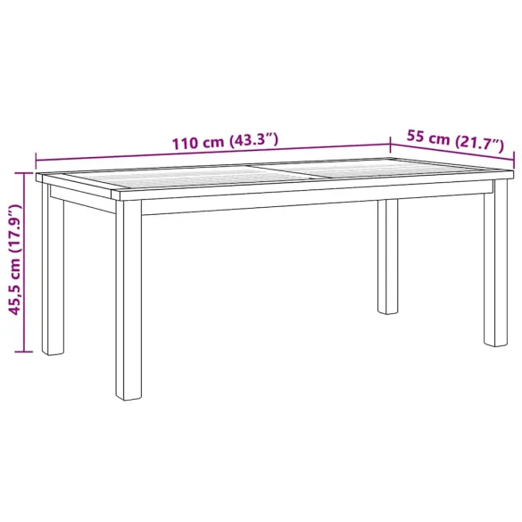 Masă de Cafea Lemn Tec - 110x55x45 cm | Livrare Gratuită Masă de Cafea Lemn Tec - 110x55x45 cm | Livrare Gratuită