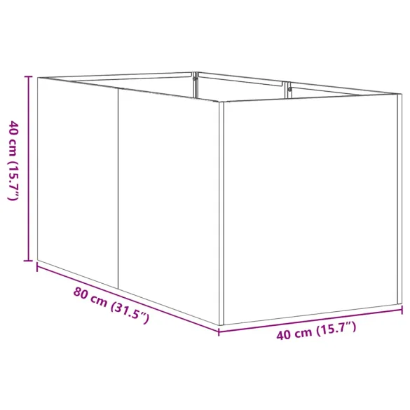 Jardinieră Oțel Inoxidabil 40x80x40 cm - Livrare Gratuită