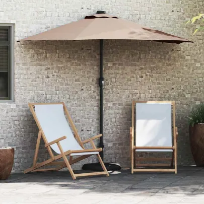 Parasol Grădină cu LED Solar - Livrare Gratuită
