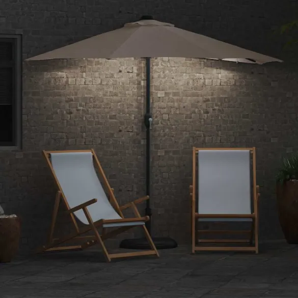 Parasol Grădină cu LED Solar - Livrare Gratuită