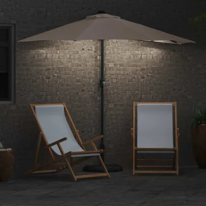 Parasol Grădină cu LED Solar - Livrare Gratuită
