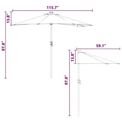 Parasol Grădină cu LED Solar - Livrare Gratuită