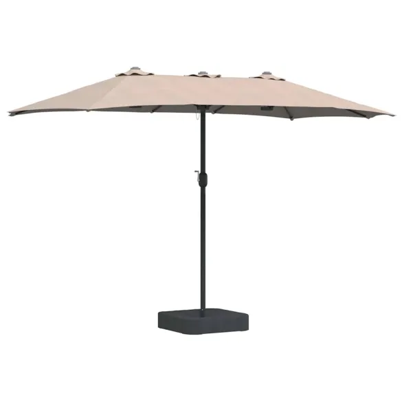 Parasol de Grădină Gri taupe 385x209x244 cm - Livrare Gratuită