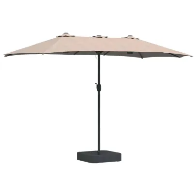 Parasol de Grădină Gri taupe 385x209x244 cm - Livrare Gratuită