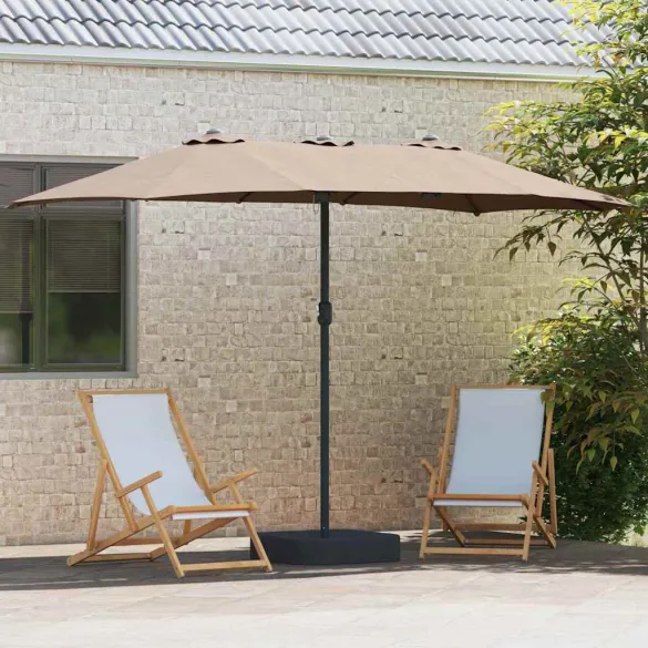 Parasol de Grădină Gri taupe 385x209x244 cm - Livrare Gratuită