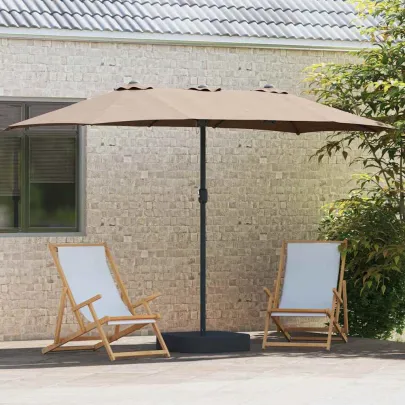 Parasol de Grădină Gri taupe 385x209x244 cm - Livrare Gratuită