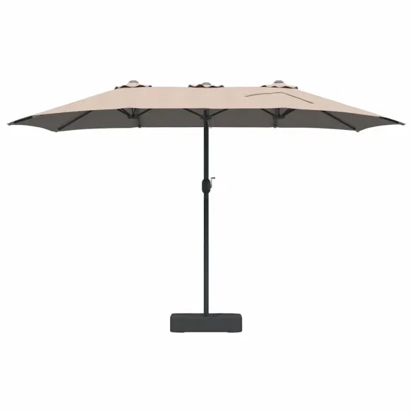 Parasol de Grădină Gri taupe 385x209x244 cm - Livrare Gratuită